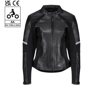 Motogirl Fiona Black Leather Jacket size 5XL