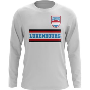 Luxembourg Core Football Country Long Sleeve T-Shirt (White)