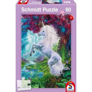 Puzzel Schmidt - Eenhoorn in de betoverde tuin, 60 stukjes