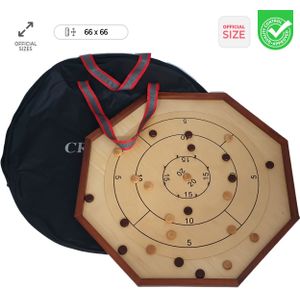 Canadees Crokinole - 69x69cm - met Tas Compleet & Luxe Kwaliteit en Klasse