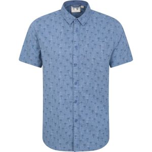 Mountain Warehouse Heren Preston Illustratie Palmboom Shirt (L) (Blauw)