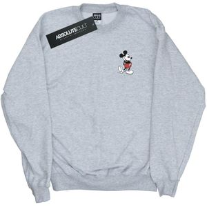 Disney Heren Mickey Mouse Kickin Retro Borst Sweatshirt (L) (Sportgrijs)