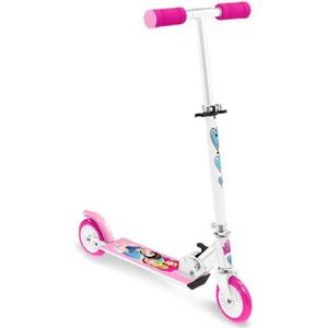 Disney Princess - Inklapbare Meisjes Step met Voetrem - Wit & Roze