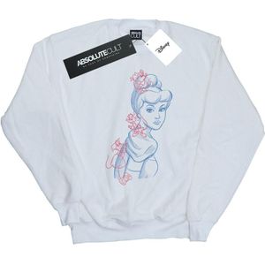 Disney Dames/Dames Assepoester Muis Schets Sweatshirt (XL) (Wit)