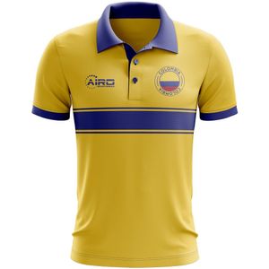 Colombia Concept Stripe Polo Shirt (Yellow) - Kids