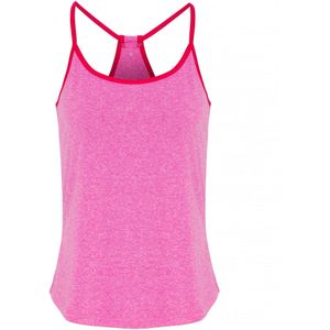 TriDri Vrouwen/dames Yoga Vest (S) (Roze gemêleerd/heet Roze)