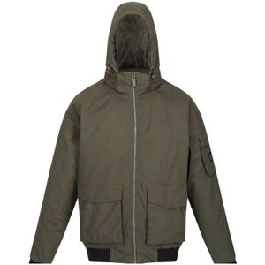 Regatta Heren Faizan Hooded Waterdichte Jas (L) (Donkere Khaki)