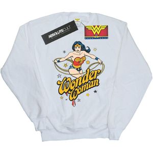 DC Comics Heren Wonder Woman Sterren Sweatshirt (XXL) (Wit)