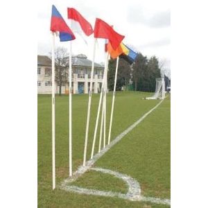 Hoekvlagset: flexibele witte stok met vlag 30cm x 30cm