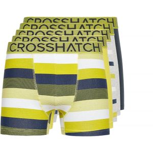 Crosshatch Heren Dipper Boxershorts (Set van 5) (M) (Neon Geel/Grijs/Zwart)