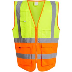 Regatta Heren Pro Executive Hi-Vis Vest (3XL) (Geel/oranje)