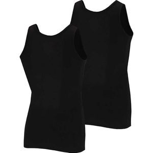 Bamboo - Hemden Heren - Onderhemd Heren - 2-pack - Zwart - L - Tanktop Heren - Singlet Heren - Bamboe - Apollo