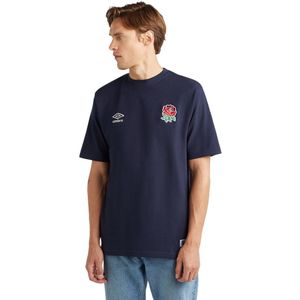 Umbro Heren Dynasty Engeland Rugby Piqué T-Shirt (S) (Navy Blazer)