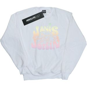 Janis Joplin Sweatshirt met pastel logo voor meisjes (116) (Wit)