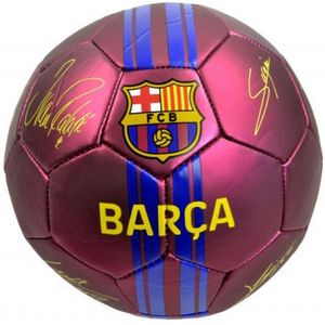 FC Barcelona Metalen afwerking Handtekening Voetbal (5) (Veelkleurig)