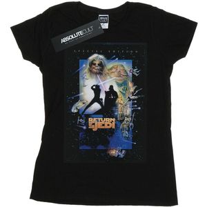 Star Wars Dames/Dames Episode VI Movie Poster Katoenen T-Shirt (XXL) (Zwart)
