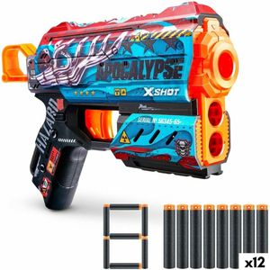 Pistool met pijltjes Zuru X-Shot Flux 21,5 x 14 x 4 cm (12 Stuks)