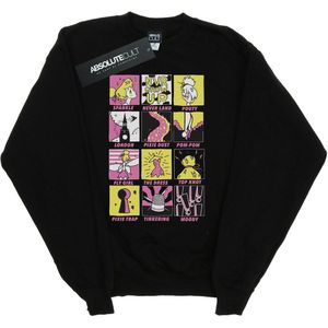 Disney Dames/Dames Tinkerbell Vierkantjes Sweatshirt (XL) (Zwart)