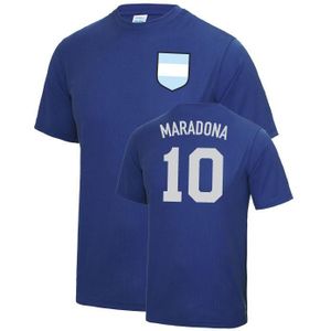 Diego Maradona Hand Of God Argentina World Cup Football T Shirt - Dark Blue