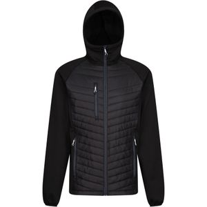 Regatta Heren Navigate Quilted Hybride Jas (3XL) (Zwart/Seal Grey)