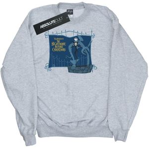 Disney Heren Nightmare Before Christmas Jack And The Well Sweatshirt (L) (Sportgrijs)