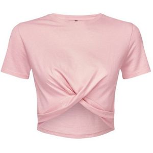 TriDri Dames/Dames Twisted Crop Top (42 DE) (Lichtroze)