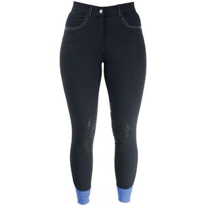 HyPERFORMANCE Dames/dames Olympian Breeches (46 DE) (Zwarte panter/royaal blauw)