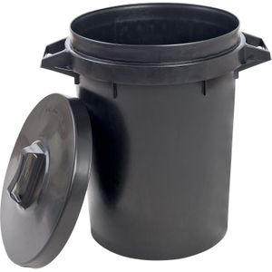 Trilanco Zware vuilnisbak (90 Liter) (Zwart)