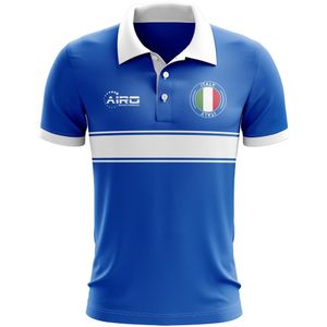 Italy Concept Stripe Polo Shirt (Blue)