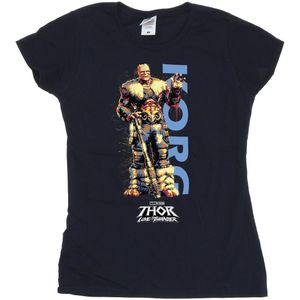 Marvel Dames/Dames Thor Love And Thunder Korg Wave Katoenen T-Shirt (S) (Marineblauw)