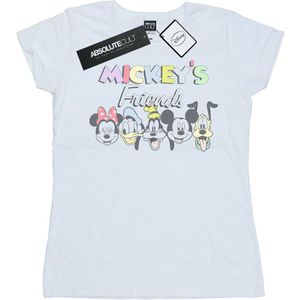 Disney Dames/Dames Mickey Mouse Friends Faded Nostalgia Katoenen T-Shirt (L) (Wit)