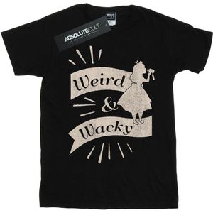 Disney Dames/Dames Alice In Wonderland Raar en Gek Katoenen Vriendje T-shirt (S) (Zwart)