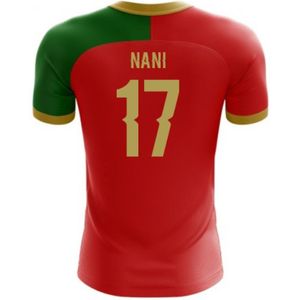 2022-2023 Portugal Flag Home Concept Football Shirt (Nani 17)