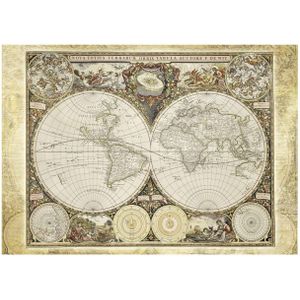 Schmidtpuzzel - Historische wereldkaart, 2000 stukjes