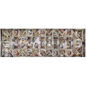 Eurographics panoramische puzzel - Michelangelo Buonarroti: Het plafond van de Sixtijnse Kapel, 1000 stukjes