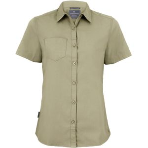 Craghoppers Dames/dames Expert Kiwi Shirt met korte mouwen (38 DE) (Kiezelbruin)