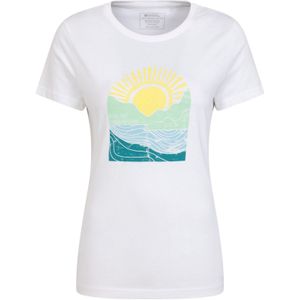 Mountain Warehouse Dames/Dames Nooit Verloren Zonsopgang Organisch T-Shirt (40 DE) (Wit)