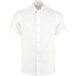 Kustom Kit Heren Premium Oxford Getailleerde Overhemd (18 in) (Wit)