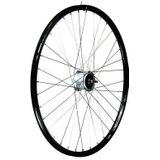 Voorwiel 28 inch 622 zwart naafdynamo rollerbrake rvs spaak