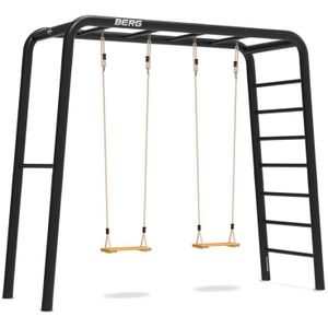 BERG PlayBase Medium TL 3-in-1 Speeltoestel - Rekstok en Ladder - Met 2x Houten Schommel