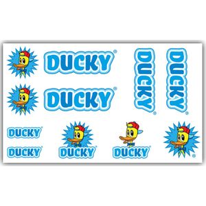 Fiets frame stickerset Ducky blauw