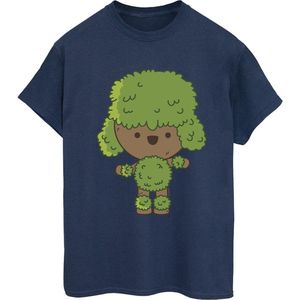 Marvel Dames/Dames Ik Ben Groot Chibi Dance Katoenen Vriendje T-shirt (3XL) (Marineblauw)