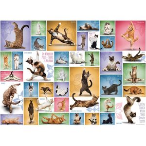 Puzzel Eurographics - Yoga Katten, 1000 stukjes