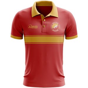 Bhutan Concept Stripe Polo Shirt (Red)