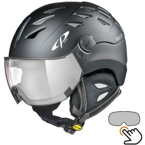 CP Cuma skihelm zwart - meekleurend vizier (7 Keuzes)