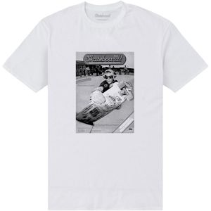 Skateboard! Unisex Tijdschrift Powerplaces T-Shirt voor volwassenen (4XL) (Wit)