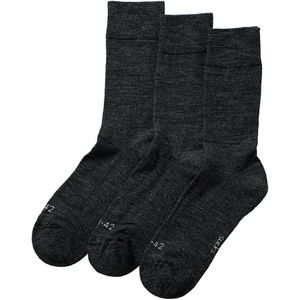 Apollo - Merino wol sokken - Antraciet - 35/38 - Unisex - Badstof zool