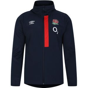 Umbro Kinder/Kids 23/24 Engeland Rugby Hooded Jacket (158) (Marineblazer/Vlamscharlaken)