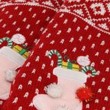 Apollo - Huissokken kerst dames - Pompons - Rood - One size