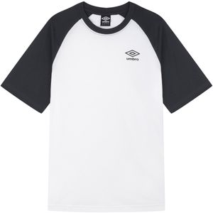 Umbro Heren Core Raglan T-shirt (XXL) (Wit/Collegiaal Blauw)